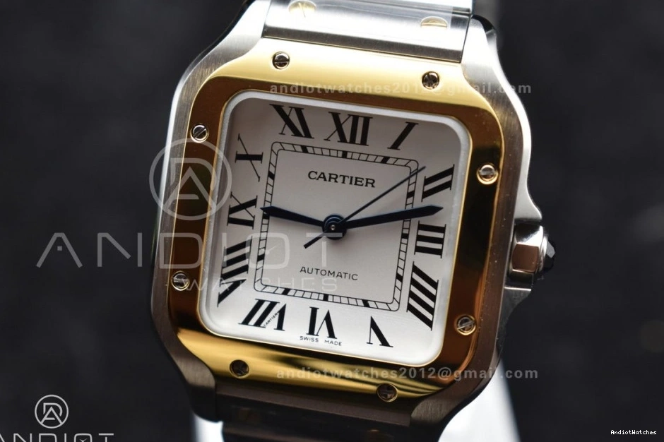 Bracelet 1:1 V Edition Best SmartLinks 35mm Dial White on YG BVF de StreetReady Cartier YG MIYOTA SS SS Santos 9015 1096 0803